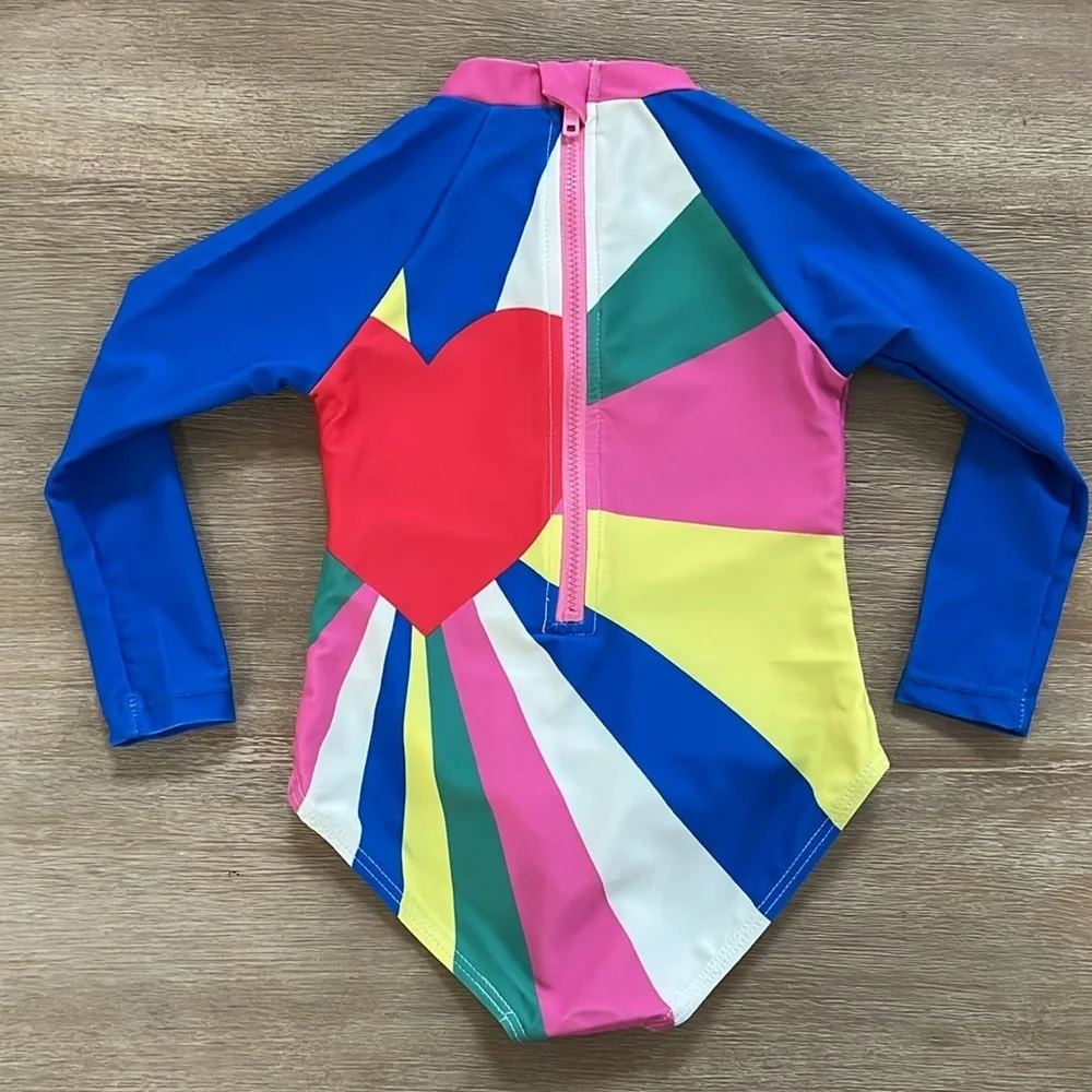 Toddler Girl Rashguard One Piece Swimsuit Rainbow 2-3 years 2T 3T